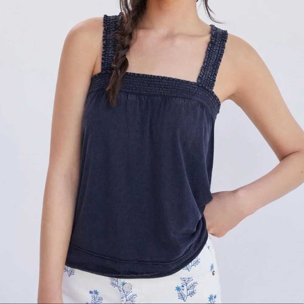 *Anthropologie Pilcro Smocked Tank